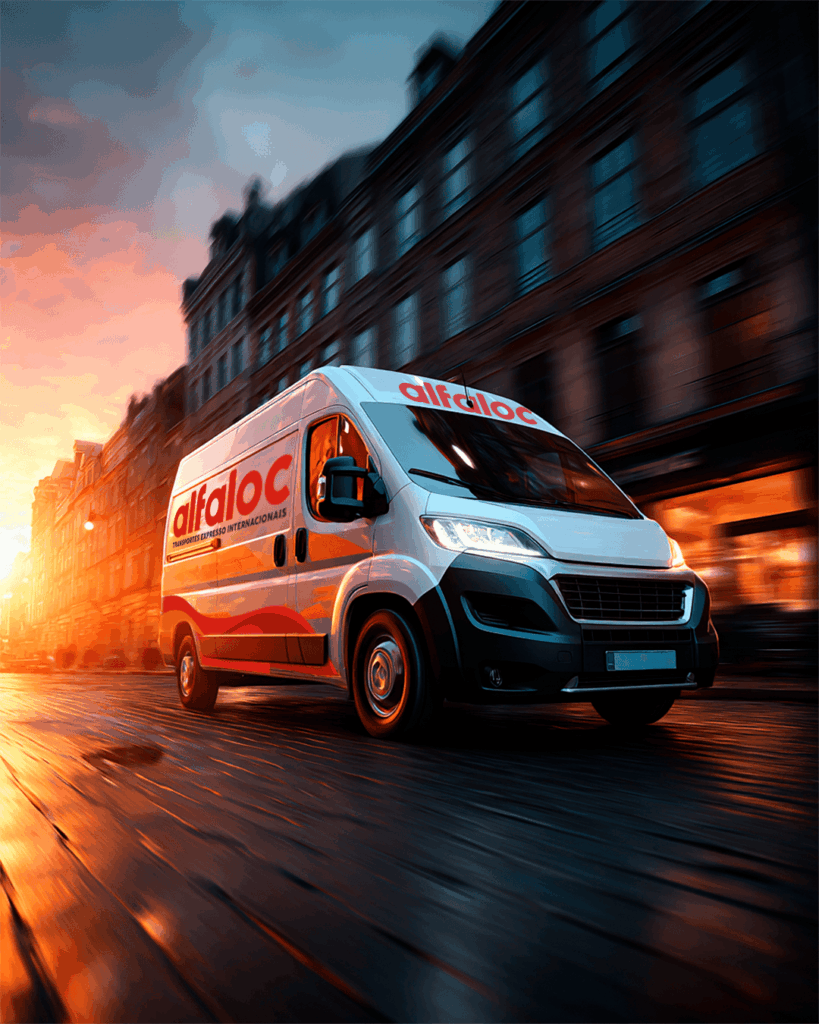 Carrinha alfaloc. Transportes urgentes. Foguete.